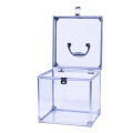 Clear acrylic aluminum case beauty case for cosmetic makeup aluminum case